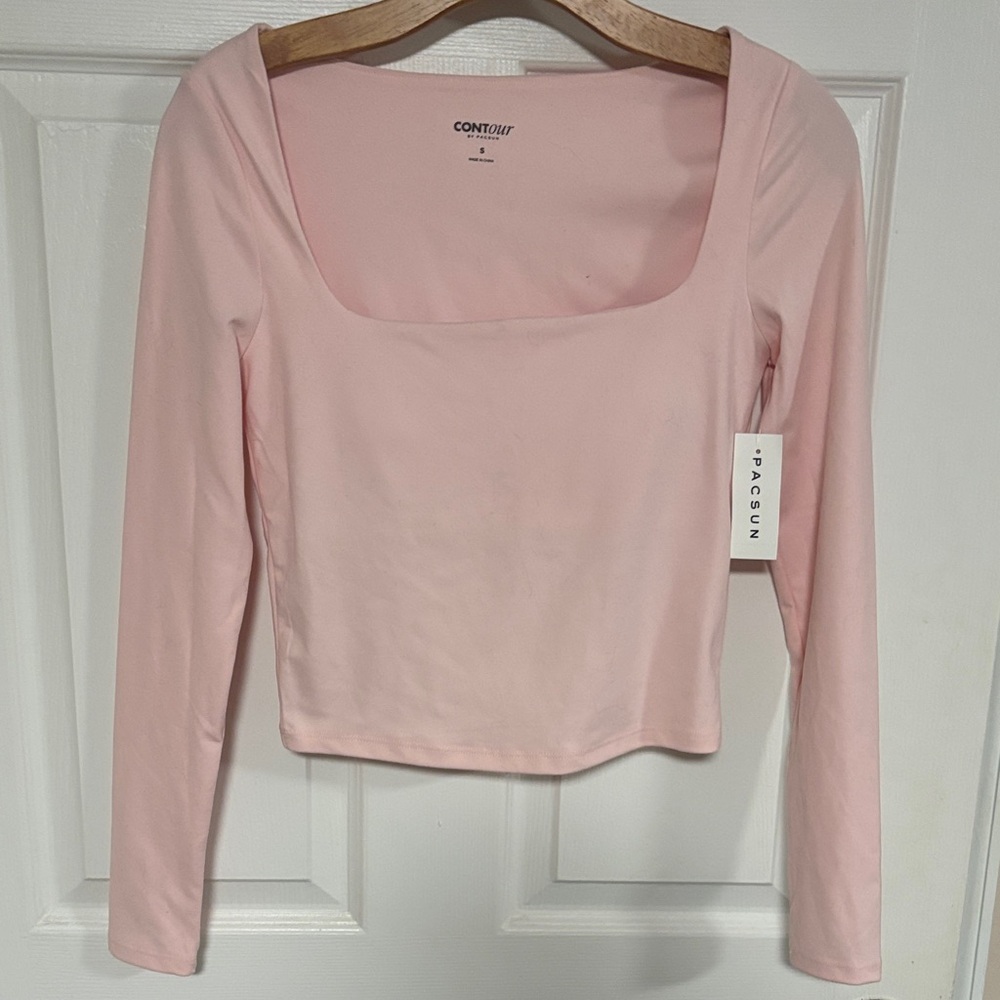 New PacSun Light Pink Long Sleeve Top